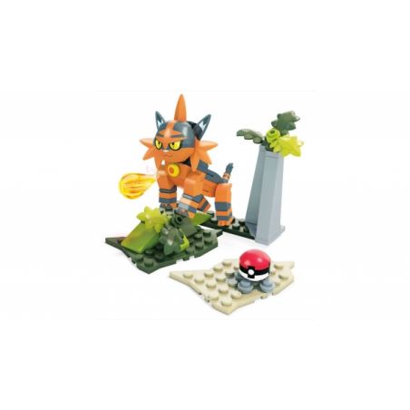 MEGA BLOKS FPL98 non  MEO MEO NÓNG bộ đồ chơi xếp lắp ráp ghép mô hình Pokémon TORRACAT Pokemon 79 khối