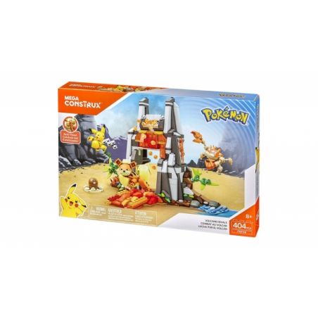 MEGA BLOKS FNF08 non  ĐỐI ĐẦU NÚI LỬA bộ đồ chơi xếp lắp ráp ghép mô hình Pokémon VOLCANO RIVALS Pokemon 404 khối