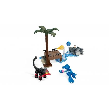 MEGA BLOKS FFY81 non  SPOT VS BALL SEA LION bộ đồ chơi xếp lắp ráp ghép mô hình Pokémon LITTEN VS. POPPLIO Pokemon 128 khối