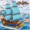 URGE 031011 non  TÀU CƯỚP BIỂN CÁNH BUỒM XANH bộ đồ chơi xếp lắp ráp ghép mô hình Pirates Of The Caribbean BLUESAIL Cướp Biển Vùng Caribe 3265 khối