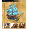 URGE 031011 non  TÀU CƯỚP BIỂN CÁNH BUỒM XANH bộ đồ chơi xếp lắp ráp ghép mô hình Pirates Of The Caribbean BLUESAIL Cướp Biển Vùng Caribe 3265 khối