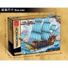 URGE 031011 non  TÀU CƯỚP BIỂN CÁNH BUỒM XANH bộ đồ chơi xếp lắp ráp ghép mô hình Pirates Of The Caribbean BLUESAIL Cướp Biển Vùng Caribe 3265 khối