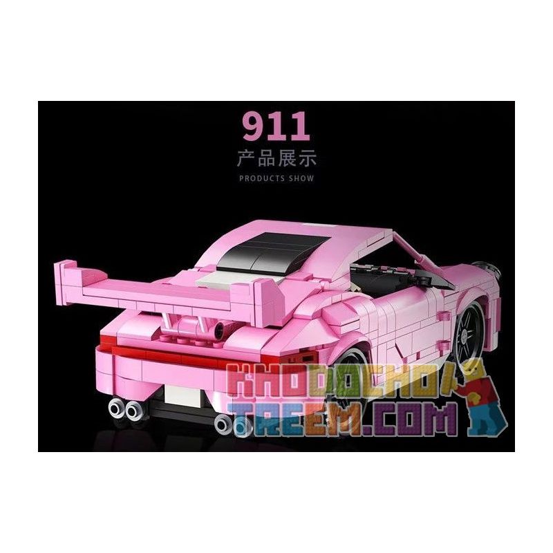 LUCKY STAR 50023 non Lego PORSCHE 911. bộ đồ chơi xếp lắp ráp ghép mô hình Speed Champions Racing Cars Đua Xe Công Thức 551 khối
