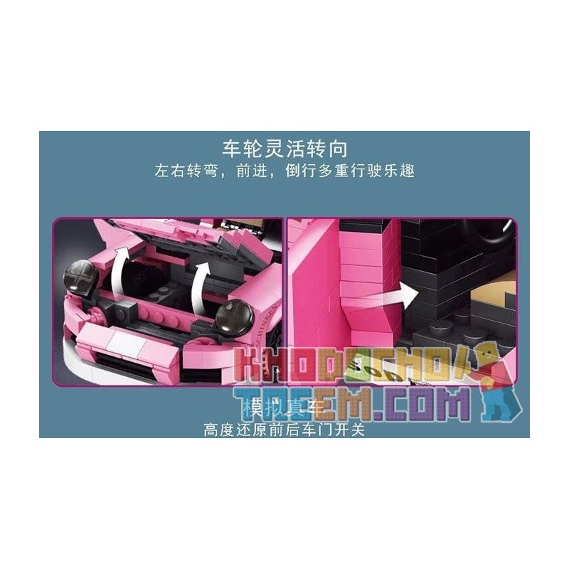 LUCKY STAR 50023 non  PORSCHE 911. bộ đồ chơi xếp lắp ráp ghép mô hình Speed Champions Racing Cars Đua Xe Công Thức 551 khối