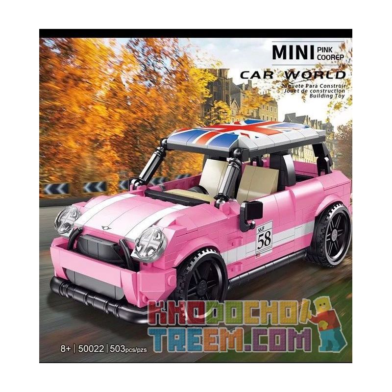 LUCKY STAR 50022 non  BMW MINI COOPER. bộ đồ chơi xếp lắp ráp ghép mô hình Speed Champions Racing Cars Đua Xe Công Thức 503 khối