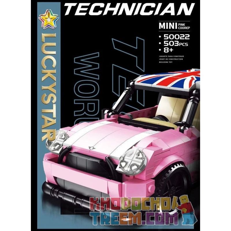 LUCKY STAR 50022 non  BMW MINI COOPER. bộ đồ chơi xếp lắp ráp ghép mô hình Speed Champions Racing Cars Đua Xe Công Thức 503 khối