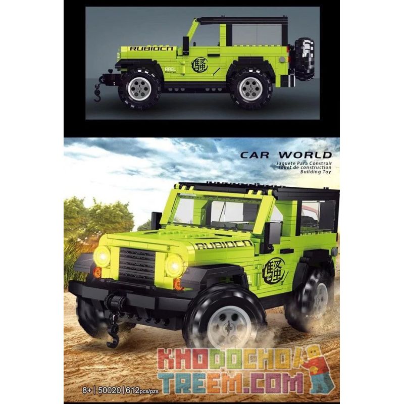 LUCKY STAR 50020 non  XE JEEP WRANGLER ROBIN HOOD bộ đồ chơi xếp lắp ráp ghép mô hình Speed Champions Racing Cars CAR WORLD JEEP WRANGLER RUBICON Đua Xe Công Thức 612 khối