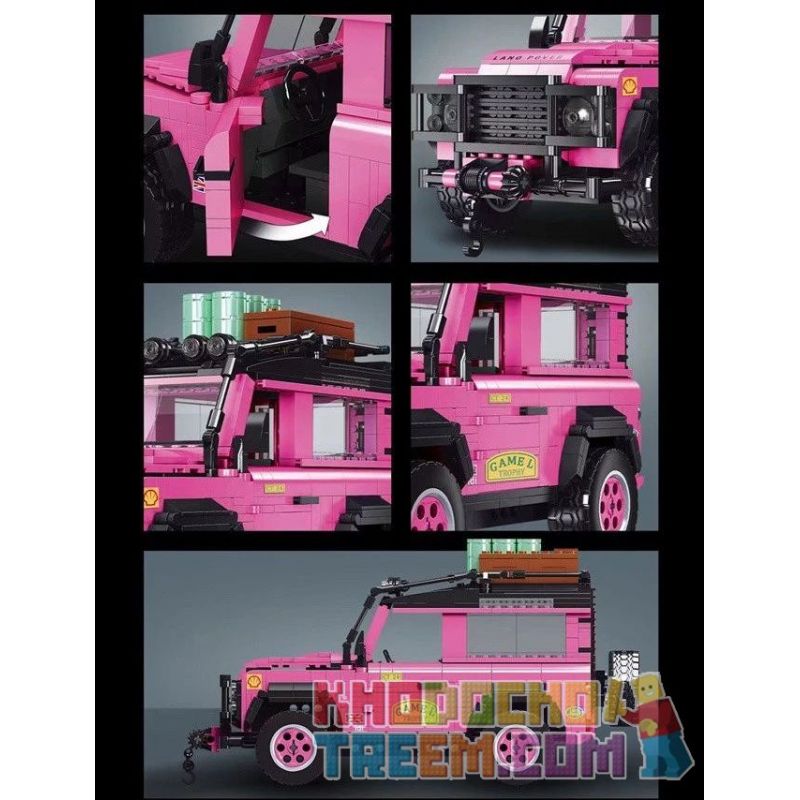 LUCKY STAR 50006 non  LUJI GUARD. bộ đồ chơi xếp lắp ráp ghép mô hình Speed Champions Racing Cars CAR WORLD LANDROVER DEFENDER Đua Xe Công Thức 696 khối