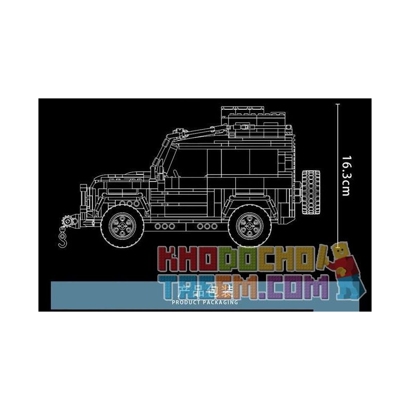 LUCKY STAR 50006 non  LUJI GUARD. bộ đồ chơi xếp lắp ráp ghép mô hình Speed Champions Racing Cars CAR WORLD LANDROVER DEFENDER Đua Xe Công Thức 696 khối