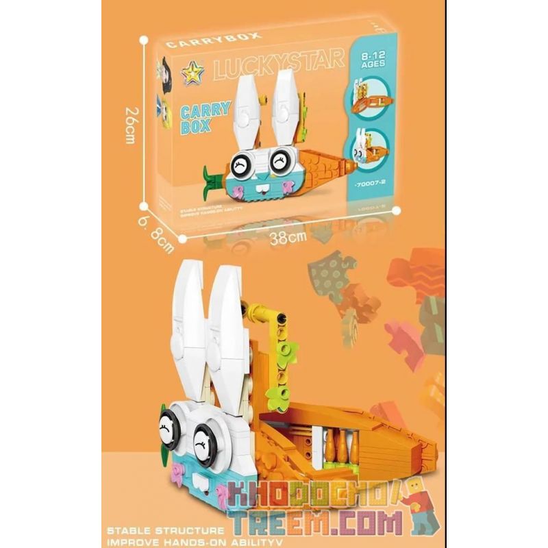LUCKY STAR 70007-1 70007-2 70007-3 70007-4 SUPER 18K K117 non  CARRYBOX 4 MẪU bộ đồ chơi xếp lắp ráp ghép mô hình Creator Sáng Tạo 1192 khối