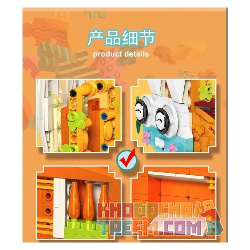 LUCKY STAR 70007-1 70007-2 70007-3 70007-4 SUPER 18K K117 non  CARRYBOX 4 MẪU bộ đồ chơi xếp lắp ráp ghép mô hình Creator Sáng Tạo 1192 khối