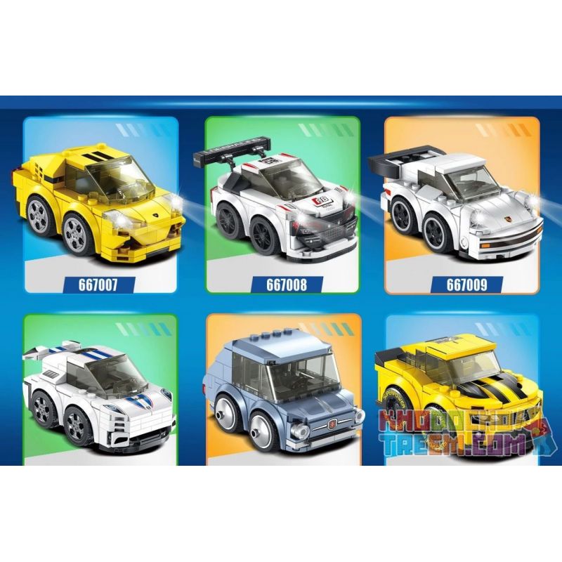 PanlosBrick 667012 Panlos Brick 667012 non  CHEVROLET KAMIRO. bộ đồ chơi xếp lắp ráp ghép mô hình Mini Racing Pacemaker CHEVROLET CAMARO Đua Xe Mini