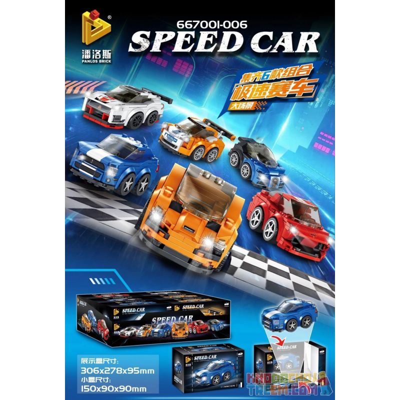 PanlosBrick 667006 Panlos Brick 667006 non  XE CHỞ TRỨNG NISSAN GT-R NISMO bộ đồ chơi xếp lắp ráp ghép mô hình Mini Racing Pacemaker Đua Xe Mini