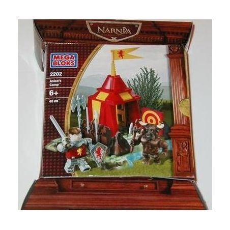 MEGA BLOKS 2202 non  TRẠI CỦA ASLAN bộ đồ chơi xếp lắp ráp ghép mô hình The Chronicles Of Narnia ASLAN'S CAMP Biên Niên Sử Narnia 40 khối