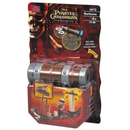 MEGA BLOKS 1073 non  THUYỀN TRƯỞNG BARBOSSA bộ đồ chơi xếp lắp ráp ghép mô hình Pirates Of The Caribbean CAPTAIN BARBOSSA Cướp Biển Vùng Caribe 35 khối