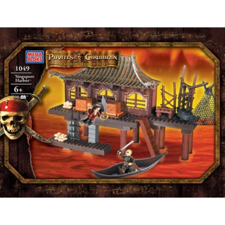 MEGA BLOKS 1049 non  CẢNG BIỂN SINGAPORE bộ đồ chơi xếp lắp ráp ghép mô hình Pirates Of The Caribbean SINGAPORE HARBOR Cướp Biển Vùng Caribe 90 khối