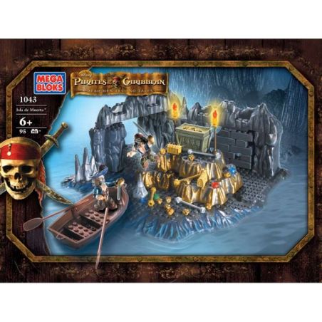 MEGA BLOKS 1043 non  ĐẢO CHẾT CHÓC bộ đồ chơi xếp lắp ráp ghép mô hình Pirates Of The Caribbean ISLA MUERTA Cướp Biển Vùng Caribe 95 khối