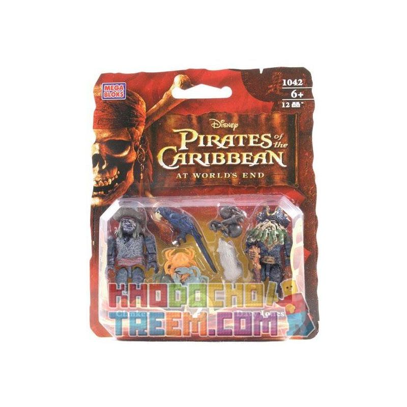 MEGA BLOKS 1042 non Lego DAVID JONES VÀ CLANKER bộ đồ chơi xếp lắp ráp ghép mô hình Pirates Of The Caribbean DAVY JONES AND CLANKER Cướp Biển Vùng Caribe 12 khối