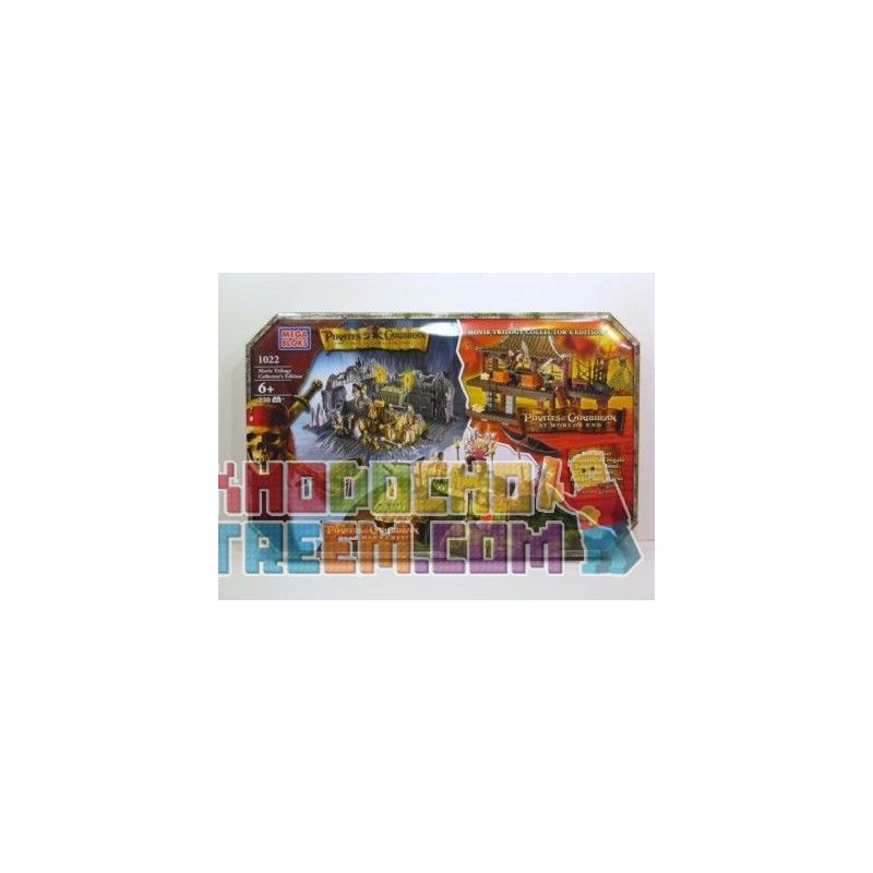 MEGA BLOKS 1022 non Lego PHIÊN BẢN BỘ SƯU TẬP PHIM BA BÀI HÁT bộ đồ chơi xếp lắp ráp ghép mô hình Pirates Of The Caribbean MOVIE TRILOGY COLLECTOR'S EDITION Cướp Biển Vùng Caribe 230 khối