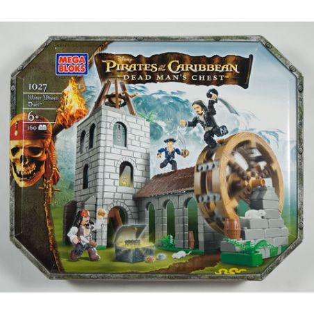 MEGA BLOKS 1027 non  CUỘC ĐỌ SỨC VỚI GUỒNG NƯỚC bộ đồ chơi xếp lắp ráp ghép mô hình Pirates Of The Caribbean WATER WHEEL DUEL Cướp Biển Vùng Caribe 160 khối