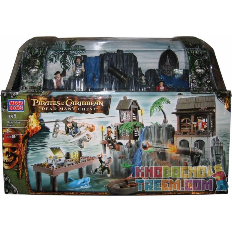 MEGA BLOKS 1018 non Lego QUAN TÀI THU THẬP LINH HỒN bộ đồ chơi xếp lắp ráp ghép mô hình Pirates Of The Caribbean DEAD MAN'S CHEST Cướp Biển Vùng Caribe 200 khối