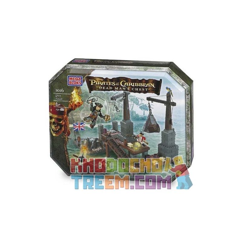 MEGA BLOKS 1016 non Lego CỔNG HOÀNG GIA bộ đồ chơi xếp lắp ráp ghép mô hình Pirates Of The Caribbean PORT ROYAL Cướp Biển Vùng Caribe 150 khối