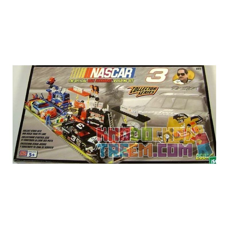 MEGA BLOKS 9911-2 non Lego DALE EARNHARDT HỐ HỐ bộ đồ chơi xếp lắp ráp ghép mô hình Speed Champions Racing Cars DALE EARNHARDT PIT ROW Đua Xe Công Thức 260 khối