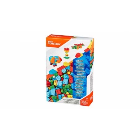 MEGA BLOKS DYG89 non  HỘP KHỐI ™ SỐNG ĐỘNG [240 CHIẾC] bộ đồ chơi xếp lắp ráp ghép mô hình Creator VIBRANT BOX OF BLOCKS™ [240 PCS] Sáng Tạo 240 khối