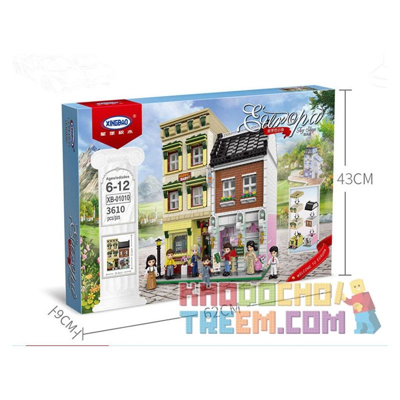 XINGBAO XB-01010 01010 XB01010 non  CỬA HÀNG ĐỒ CHƠI bộ đồ chơi xếp lắp ráp ghép mô hình Modular Buildings EUROPA TOY STORE Mô Hình Nhà Cửa 3610 khối XINGBAO XB-01010 01010 XB01010 non  CỬA HÀNG ĐỒ CHƠI bộ đồ chơi xếp lắp ráp ghép mô hình Modular Buildings EUROPA TOY STORE Mô Hình Nhà Cửa 3610 khối