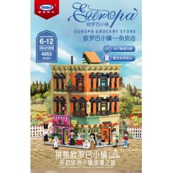 XINGBAO XB-01009 01009 XB01009 non  CỬA HÀNG TẠP HÓA bộ đồ chơi xếp lắp ráp ghép mô hình Modular Buildings EUROPA GROCERY STORE Mô Hình Nhà Cửa 4195 khối