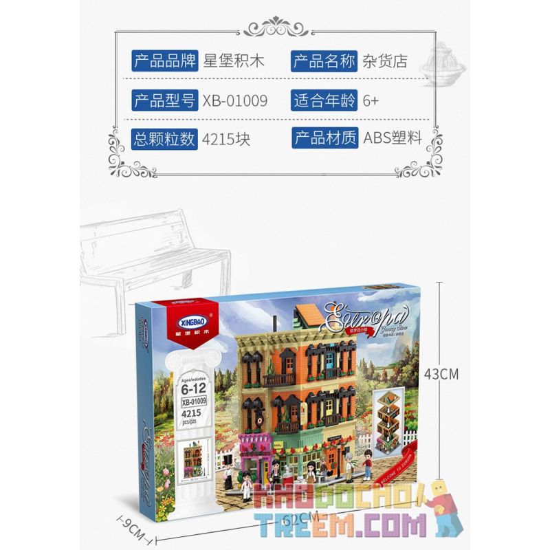 XINGBAO XB-01009 01009 XB01009 non  CỬA HÀNG TẠP HÓA bộ đồ chơi xếp lắp ráp ghép mô hình Modular Buildings EUROPA GROCERY STORE Mô Hình Nhà Cửa 4195 khối XINGBAO XB-01009 01009 XB01009 non  CỬA HÀNG TẠP HÓA bộ đồ chơi xếp lắp ráp ghép mô hình Modular Buildings EUROPA GROCERY STORE Mô Hình Nhà Cửa 4195 khối