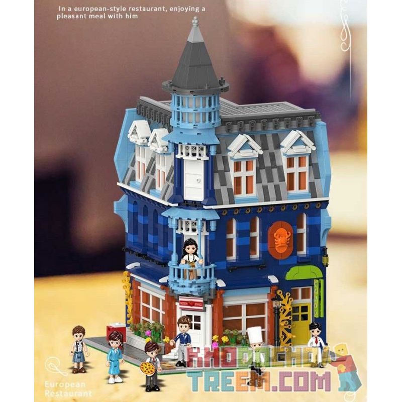 XINGBAO XB-01007 01007 XB01007 non  NHÀ HÀNG bộ đồ chơi xếp lắp ráp ghép mô hình Modular Buildings EUROPA DINING ROOM Mô Hình Nhà Cửa 3200 khối XINGBAO XB-01007 01007 XB01007 non  NHÀ HÀNG bộ đồ chơi xếp lắp ráp ghép mô hình Modular Buildings EUROPA DINING ROOM Mô Hình Nhà Cửa 3200 khối