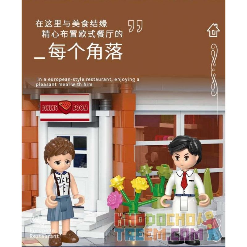 XINGBAO XB-01007 01007 XB01007 non  NHÀ HÀNG bộ đồ chơi xếp lắp ráp ghép mô hình Modular Buildings EUROPA DINING ROOM Mô Hình Nhà Cửa 3200 khối XINGBAO XB-01007 01007 XB01007 non  NHÀ HÀNG bộ đồ chơi xếp lắp ráp ghép mô hình Modular Buildings EUROPA DINING ROOM Mô Hình Nhà Cửa 3200 khối