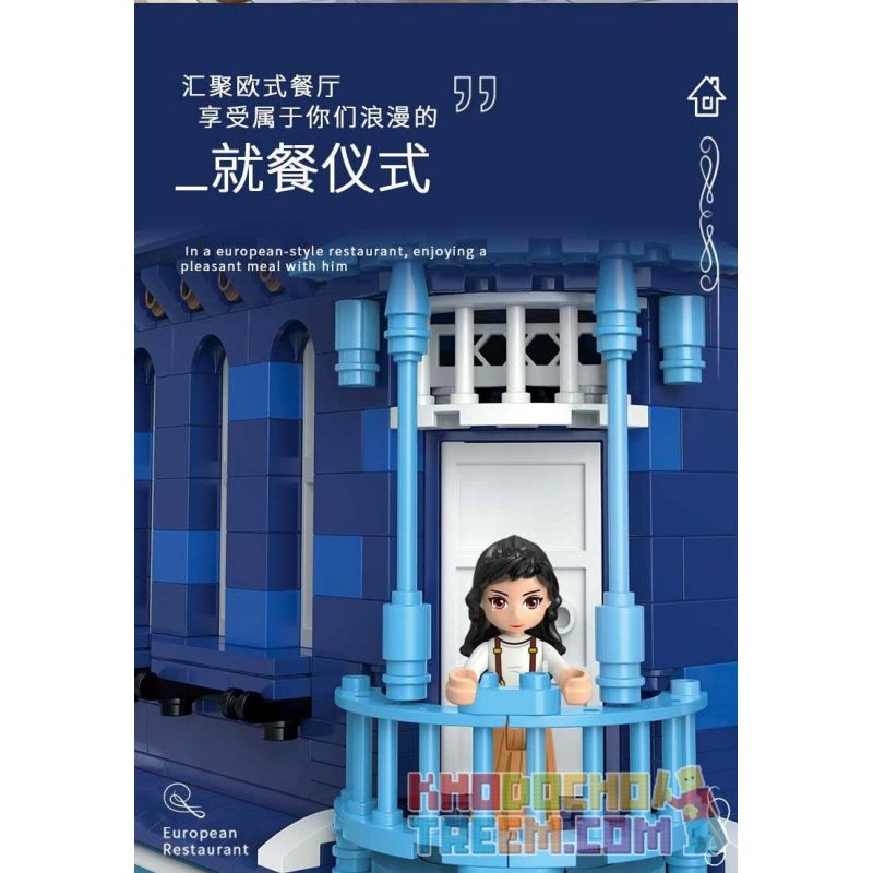 XINGBAO XB-01007 01007 XB01007 non  NHÀ HÀNG bộ đồ chơi xếp lắp ráp ghép mô hình Modular Buildings EUROPA DINING ROOM Mô Hình Nhà Cửa 3200 khối XINGBAO XB-01007 01007 XB01007 non  NHÀ HÀNG bộ đồ chơi xếp lắp ráp ghép mô hình Modular Buildings EUROPA DINING ROOM Mô Hình Nhà Cửa 3200 khối