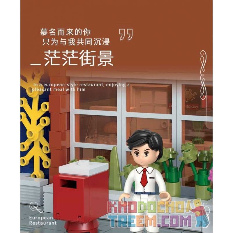 XINGBAO XB-01007 01007 XB01007 non  NHÀ HÀNG bộ đồ chơi xếp lắp ráp ghép mô hình Modular Buildings EUROPA DINING ROOM Mô Hình Nhà Cửa 3200 khối XINGBAO XB-01007 01007 XB01007 non  NHÀ HÀNG bộ đồ chơi xếp lắp ráp ghép mô hình Modular Buildings EUROPA DINING ROOM Mô Hình Nhà Cửa 3200 khối