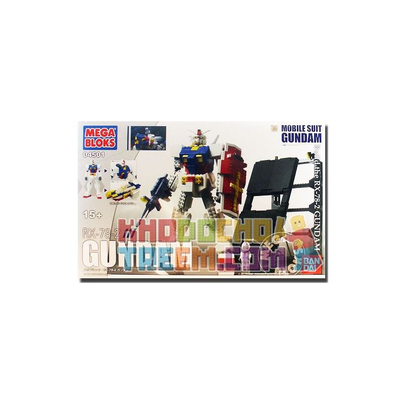 MEGA BLOKS 4501 non Lego LÊN ĐẾN RX-78-2 bộ đồ chơi xếp lắp ráp ghép mô hình Gundam GUNDAM RX-78-2 Đại Chiến Gundam 800 khối