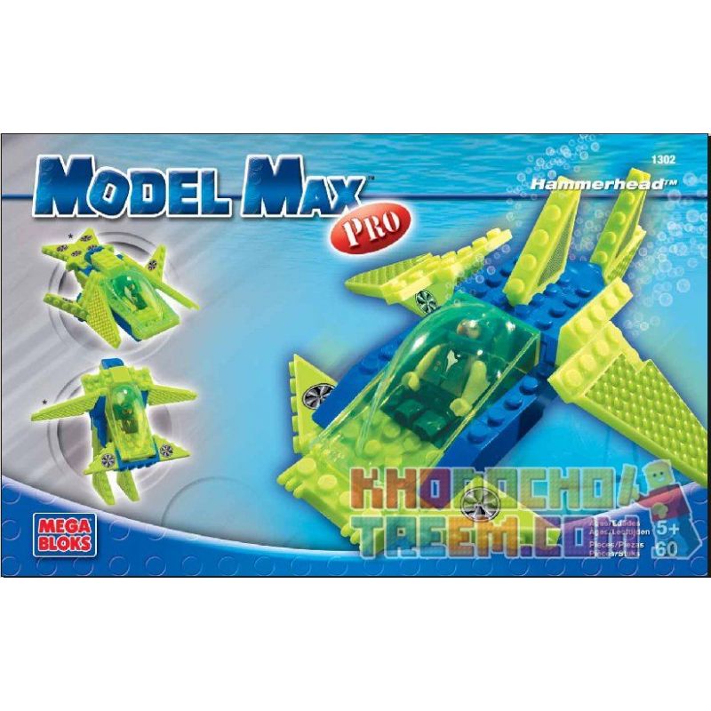 MEGA BLOKS 1302 non ĐẦU BÚA bộ đồ chơi xếp lắp ráp ghép mô hình HAMMERHEAD 60 khối MEGA BLOKS 1302 non ĐẦU BÚA bộ đồ chơi xếp lắp ráp ghép mô hình HAMMERHEAD 60 khối