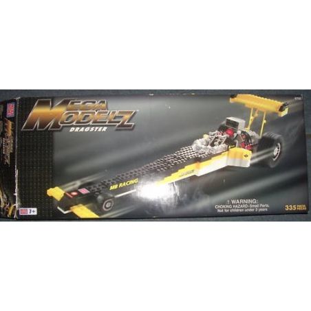 MEGA BLOKS 9750 non  ĐUA XE KÉO bộ đồ chơi xếp lắp ráp ghép mô hình Speed Champions Racing Cars DRAGSTER Đua Xe Công Thức 335 khối