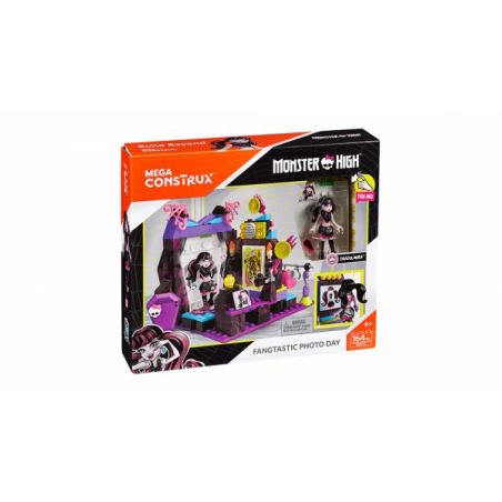 MEGA BLOKS DYC74 non  NGÀY ẢNH FANGTASTIC bộ đồ chơi xếp lắp ráp ghép mô hình Monster High FANGTASTIC PHOTO DAY 164 khối