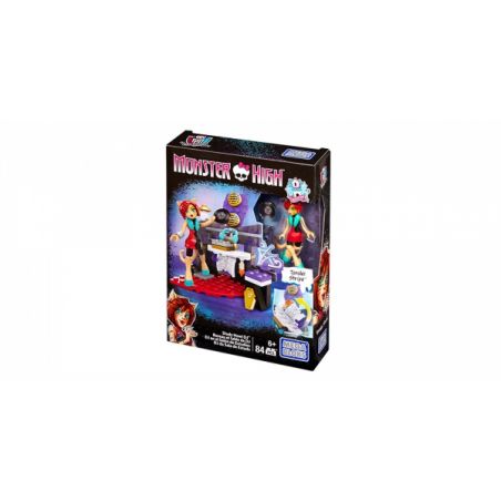 MEGA BLOKS DPK30 non  NGHIÊN CỨU HOWL DJ ™ bộ đồ chơi xếp lắp ráp ghép mô hình Monster High STUDY HOWL DJ™ 84 khối