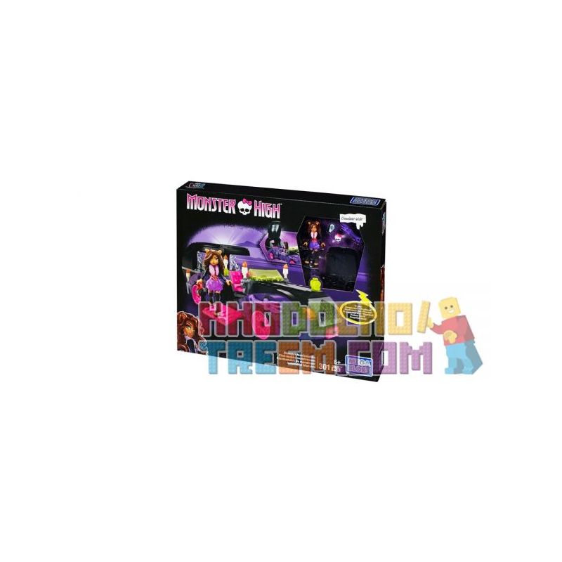 MEGA BLOKS CNF82 non Lego MONSTER MOVIE MOBILE. bộ đồ chơi xếp lắp ráp ghép mô hình Monster High MONSTER MOVIEMOBILE 301 khối