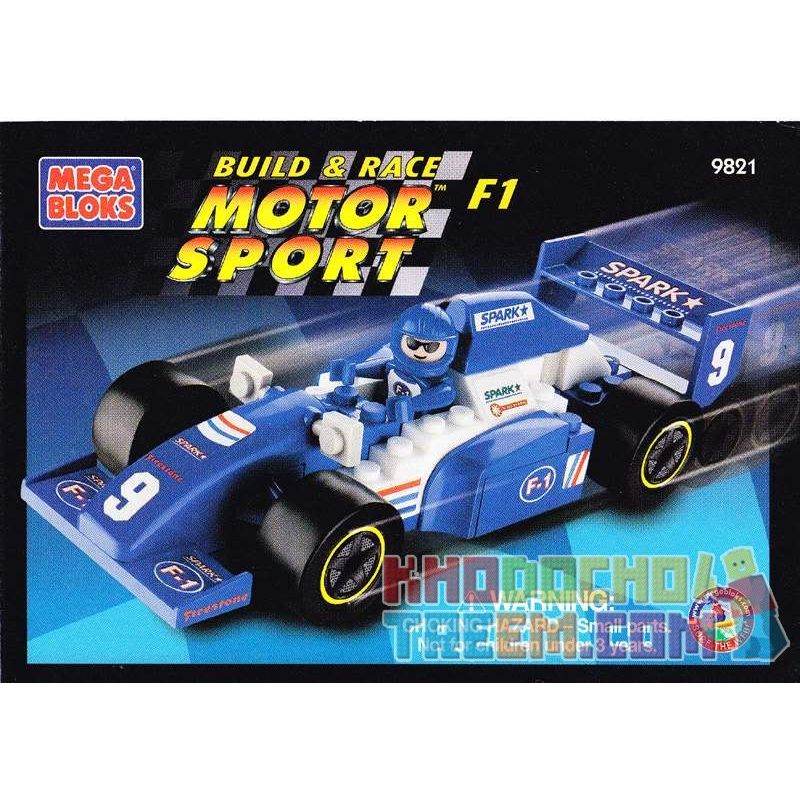 MEGA BLOKS 9821 non Lego XE F1 bộ đồ chơi xếp lắp ráp ghép mô hình Speed Champions Racing Cars Đua Xe Công Thức 63 khối