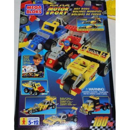 MEGA BLOKS 9811 non  Ô TÔ SỬA ĐỔI bộ đồ chơi xếp lắp ráp ghép mô hình Speed Champions Racing Cars HOT RODS Đua Xe Công Thức 180 khối