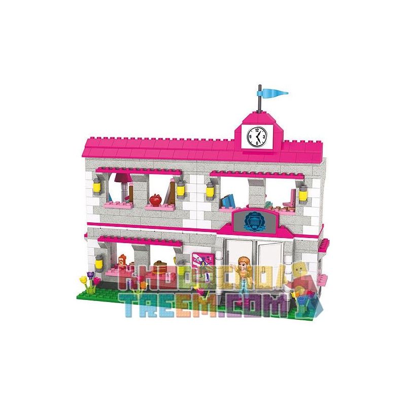 MEGA BLOKS 82715 non Lego TRƯỜNG TRUNG HỌC VALLEY bộ đồ chơi xếp lắp ráp ghép mô hình Friends VALLEY HIGH SCHOOL Các Bạn Gái 583 khối