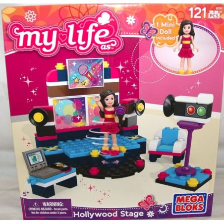 MEGA BLOKS 82707 non  SÂN KHẤU HOLLYWOOD bộ đồ chơi xếp lắp ráp ghép mô hình  HOLLYWOOD STAGE Các Bạn Gái 121 khối