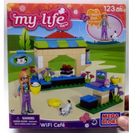 MEGA BLOKS 82706 non  CÀ PHÊ INTERNET bộ đồ chơi xếp lắp ráp ghép mô hình  WIFI CAFÉ Các Bạn Gái 123 khối