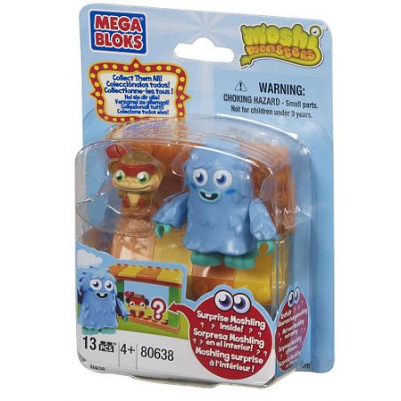 MEGA BLOKS 80638 non  VƯỜN THÚ MOSHLING FURI bộ đồ chơi xếp lắp ráp ghép mô hình Moshi Monsters MOSHLING ZOO FURI 13 khối