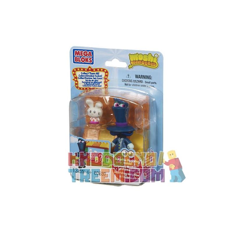 MEGA BLOKS 80637 non Lego VƯỜN THÚ MOSHLING TIẾN SĨ STRANGEGLOVE bộ đồ chơi xếp lắp ráp ghép mô hình Moshi Monsters MOSHLING ZOO DR. STRANGEGLOVE 13 khối