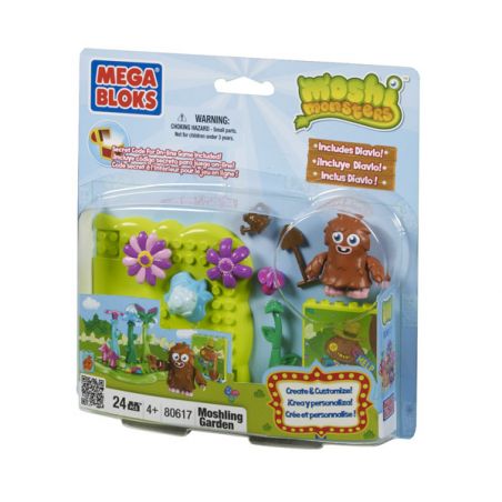 MEGA BLOKS 80617 non  VƯỜN MOSHLING bộ đồ chơi xếp lắp ráp ghép mô hình Moshi Monsters MOSHLING GARDEN 24 khối