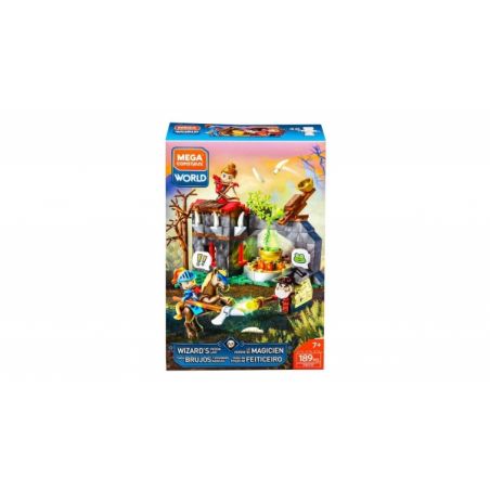 MEGA BLOKS FNY17 non  NƠI ẨN NÁU ĐỘC DƯỢC CỦA WIZARD bộ đồ chơi xếp lắp ráp ghép mô hình Medieval Castle WIZARD’S POTION LAIR Chiến Tranh Trung Cổ 189 khối